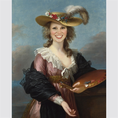 Personalized Masterpiece Self Portrait in Straw Hat from Photo,by myDaVinci - myDaVinci